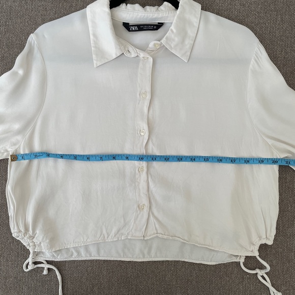 Zara Cream Button-Down Women's Shirt - Picture 10 of 11